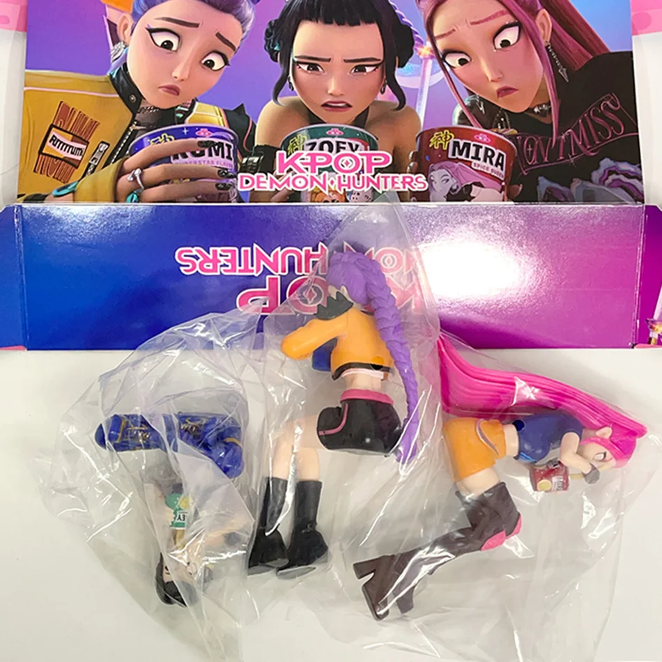 2026 Kpop شيطان الصيادين أنيمي الشكل اللعب لطيف بولي كلوريد الفينيل kawaii عمل نموذج لجسم المعكرونة الفورية الدمى عيد ميلاد الديكور لعبة هدية #6