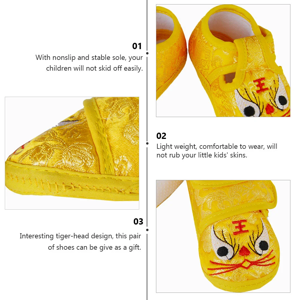 Baby Tiger Shoes Footwear Lovely Comfortable Newborn Sole: Cloth Delicate Infant Cartoon