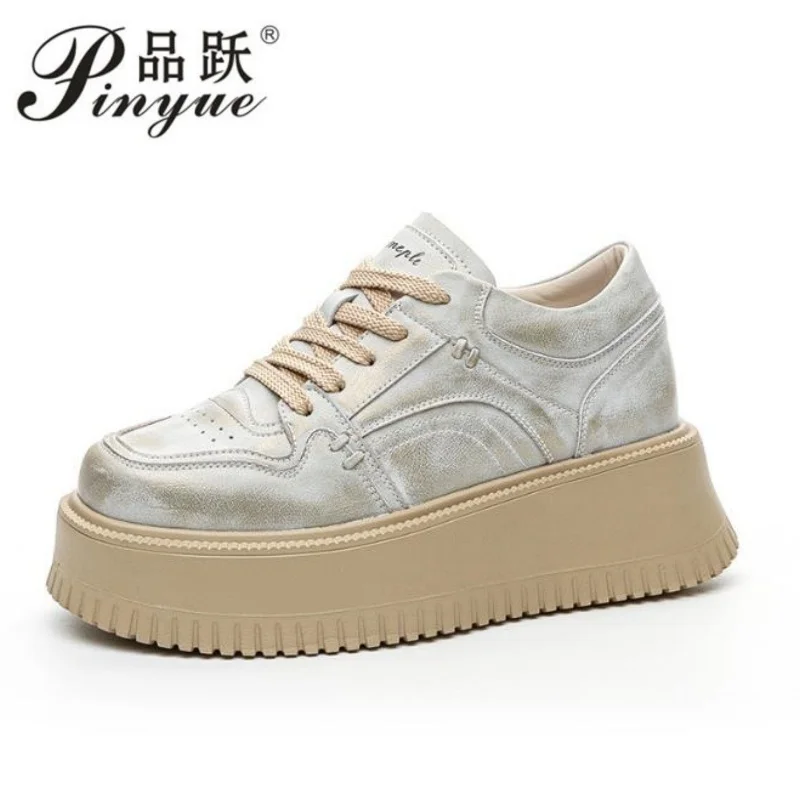 

8cm women Casual Shoes Platform Sneakers for Women Comfortable Slip on Walking High Heel Sneakers Chunky Running shoes 33-40