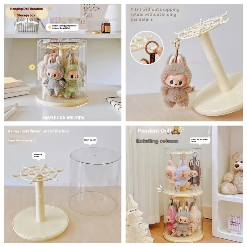 

Rotating Doll Transparent Storage Display Rack Graphic Display Box Storage Box Dustproof Anime Toys Display Cabinet Collect Gift