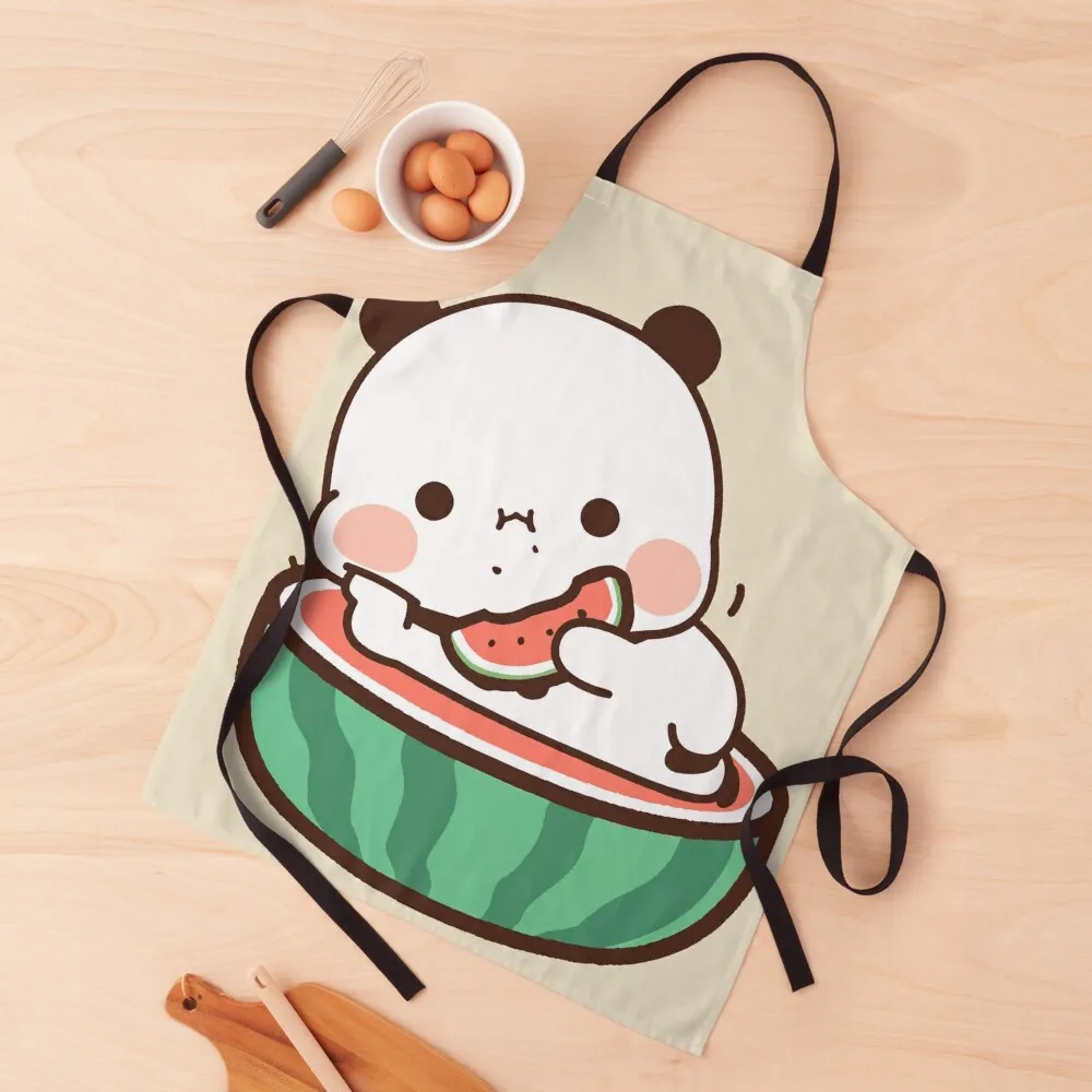 bear and panda bubu dudu balloon Apron Chef Uniform Women Barista Apron