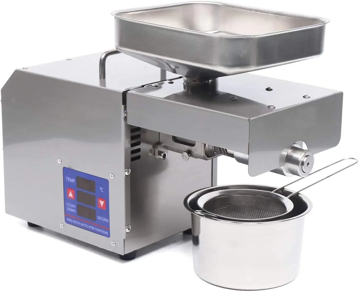 Oil Press Machine Stainless Steel Presser Intelligent Control Hot/Cold Oil Press for Nuts Walnut Linseed Olive Kernel Almond Rap