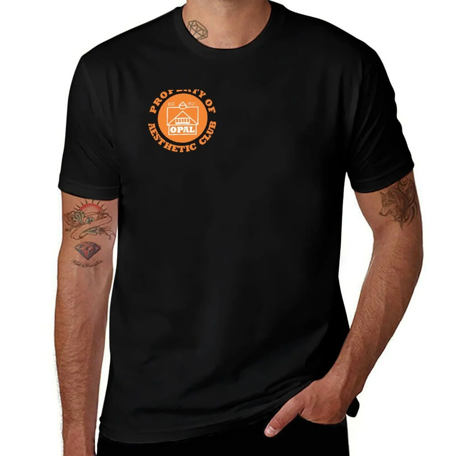 OPAL-Property of Aesthetic Club-Logo T-Shirt t shirts for man graphic funny t shirt custom print t shirts for man cotton T-shirt