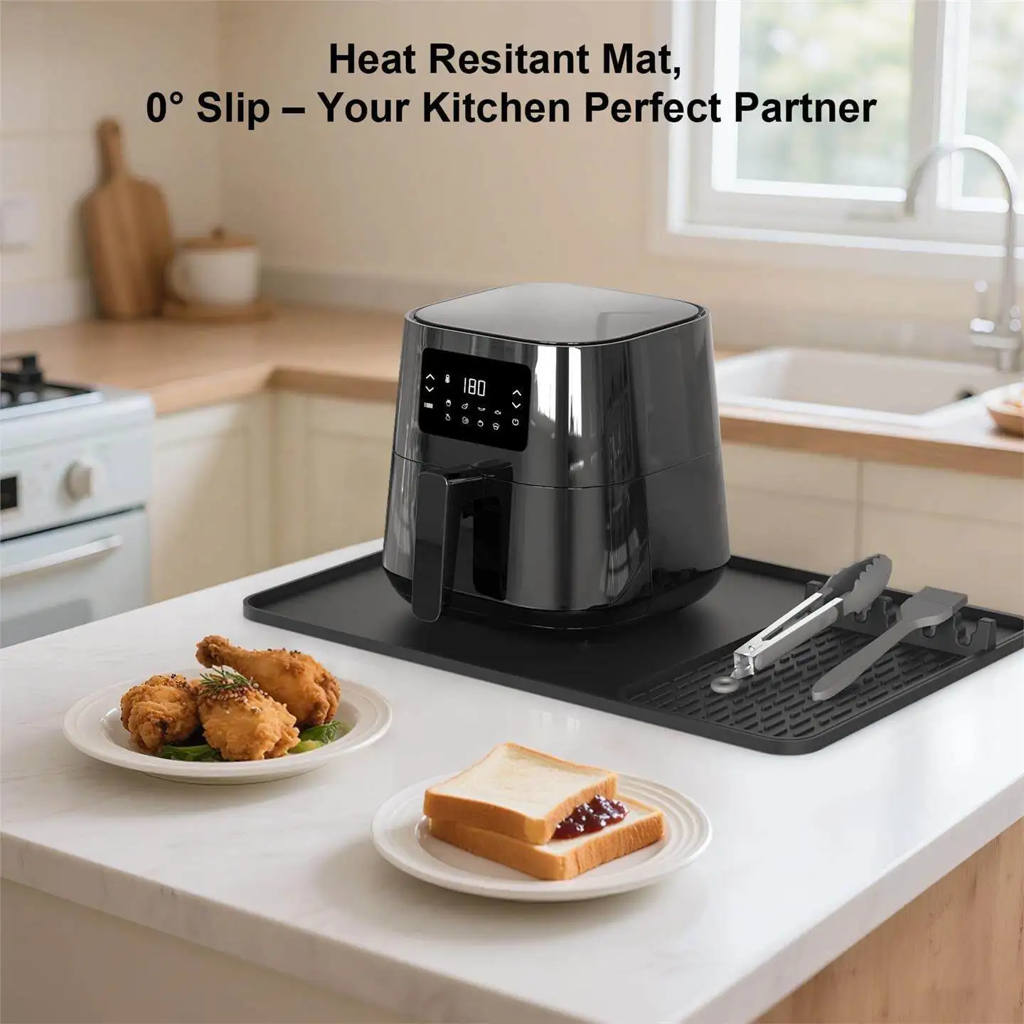 silicone-protection-pad-for-air-fryer-kitchen-countertop-microwave-ice-cream-machine-coffee-maker-square-shape-dining-table-mat