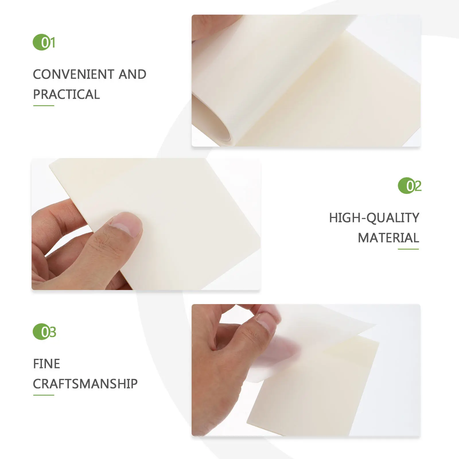 

6Pcs Transparent Note Pads Removable Memo Stickers for Books Computers Fridges Wall Surfaces Clear Message Recording Papers