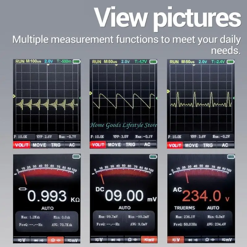 E74E 디지털 오실로스코프 멀티 미터 2 in 1 Anti Burn Designs Easy Carry Multimeter