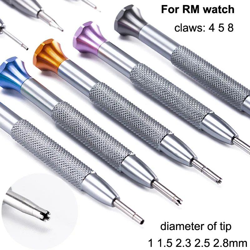 Screwdriver For RICHARD MILLE Watch Change Strap Bezel Case Movement Screws Repair Tool 1 1.5 2.3 2.5 2.8mm Screwdrivers