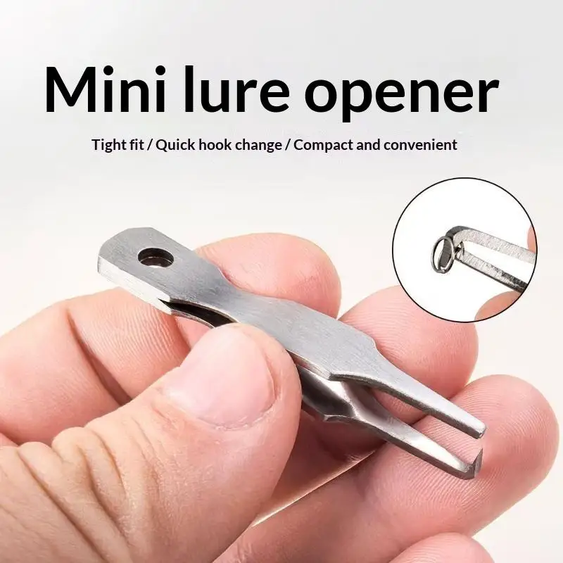 Stainless Steel Split Ring Opener Pliers Compact Portable Gadget For Lure Hook Production Fishing Accessory