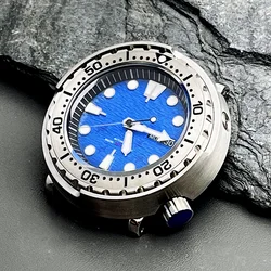 47mm Automatic Mechanical Watch NH36 Movement Tuna Can Style Wristwatch C3 Luminous Dial Steel Bezel Insert 30ATM Diving Watch