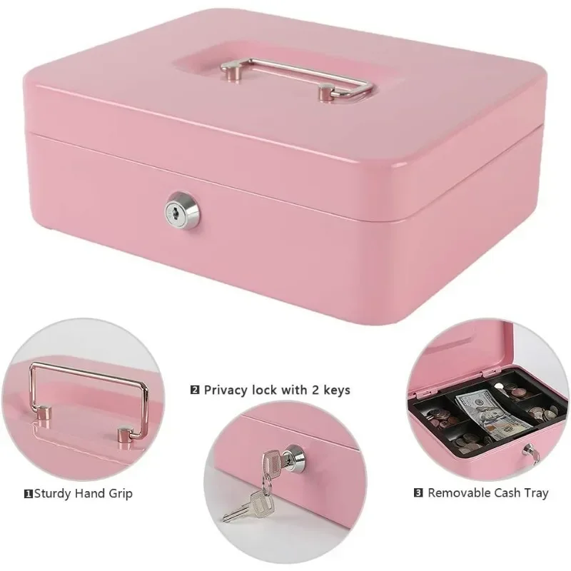 Protable Key Safe Box Key Locker Safe Home Shop Steel Safe Money Box Security Cash Box Storage Hidden Coin Money Jewellery