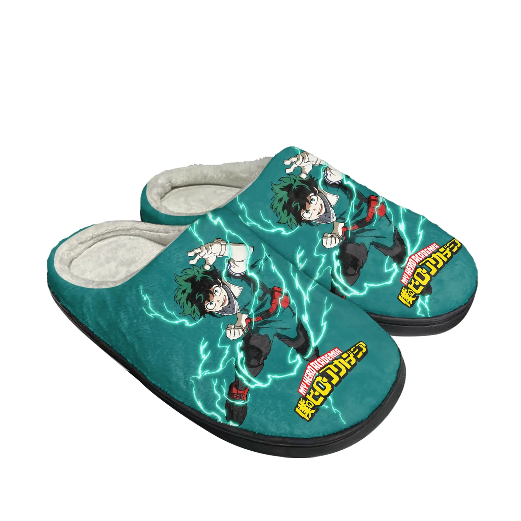 

Izuku Midoriya My Hero Academia Home Cotton Custom Slippers Mens Womens Sandals Plush Casual Keep Warm Shoes Thermal Slipper