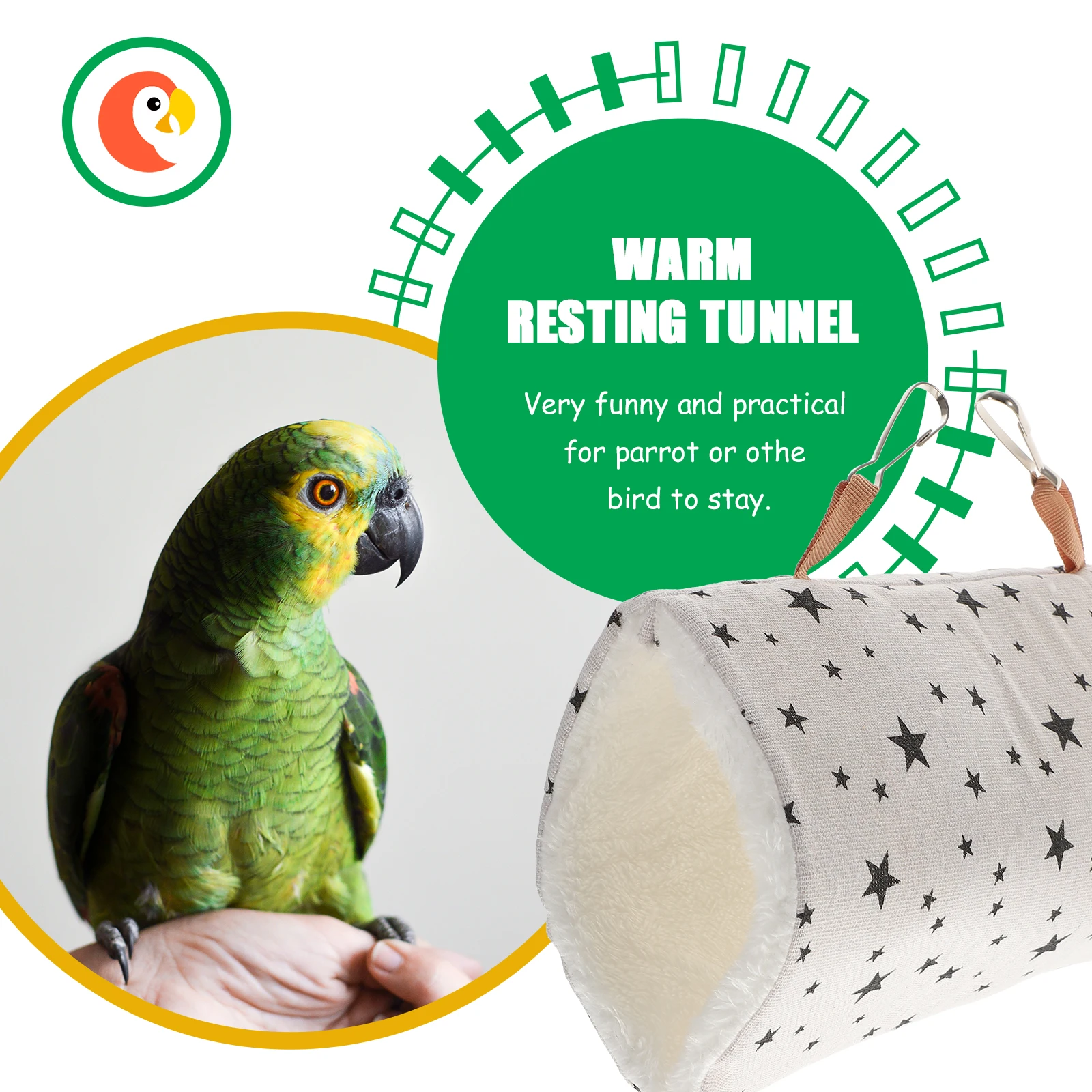 

Warm Pet Cotton Nest Bird Sleeping Bed Tunnel for Parrots Small Pets Cozy Durable Resting House Guinea Pig Hamster Squirrel