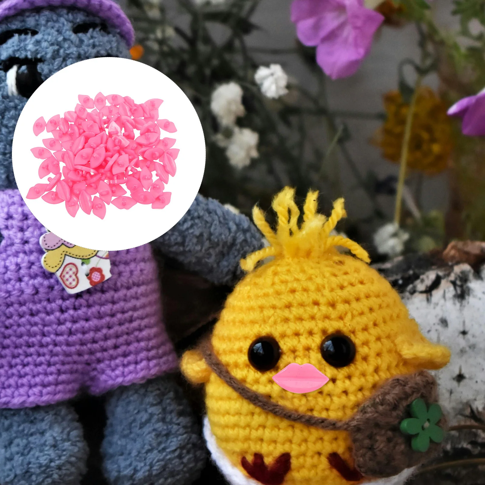 

100Pcs Plastic Mouth Craft Safety Mouths Lip Shape Buttons for DIY Making Components Puppet Bear Crochet Stuffed Animals