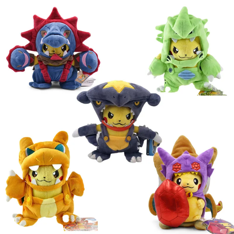 

New Hot Pikachus Cosplay Plush Toys Charizard Peluche Lucario Pikach Stuffed Animal Toy Plushies Cute Cartoon Gift Cartoon Toys