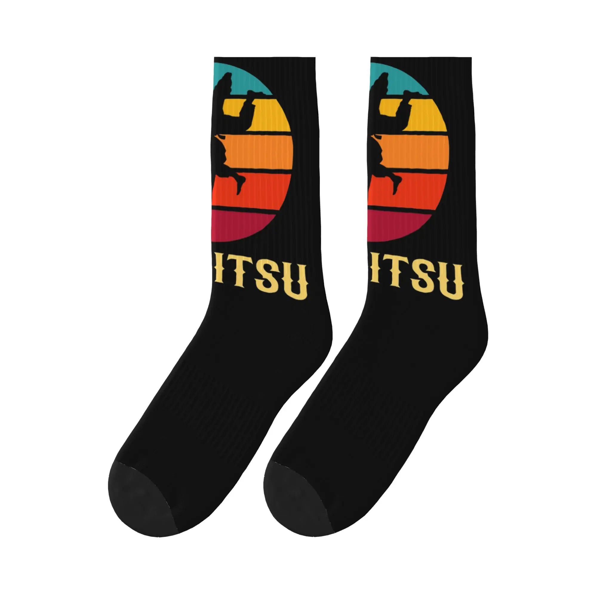 

Brazilian Jiu Jitsu Sunset Design Sports Socks High Quality Stockings All Season Long Socks for Man's Woman's Birthday Present
