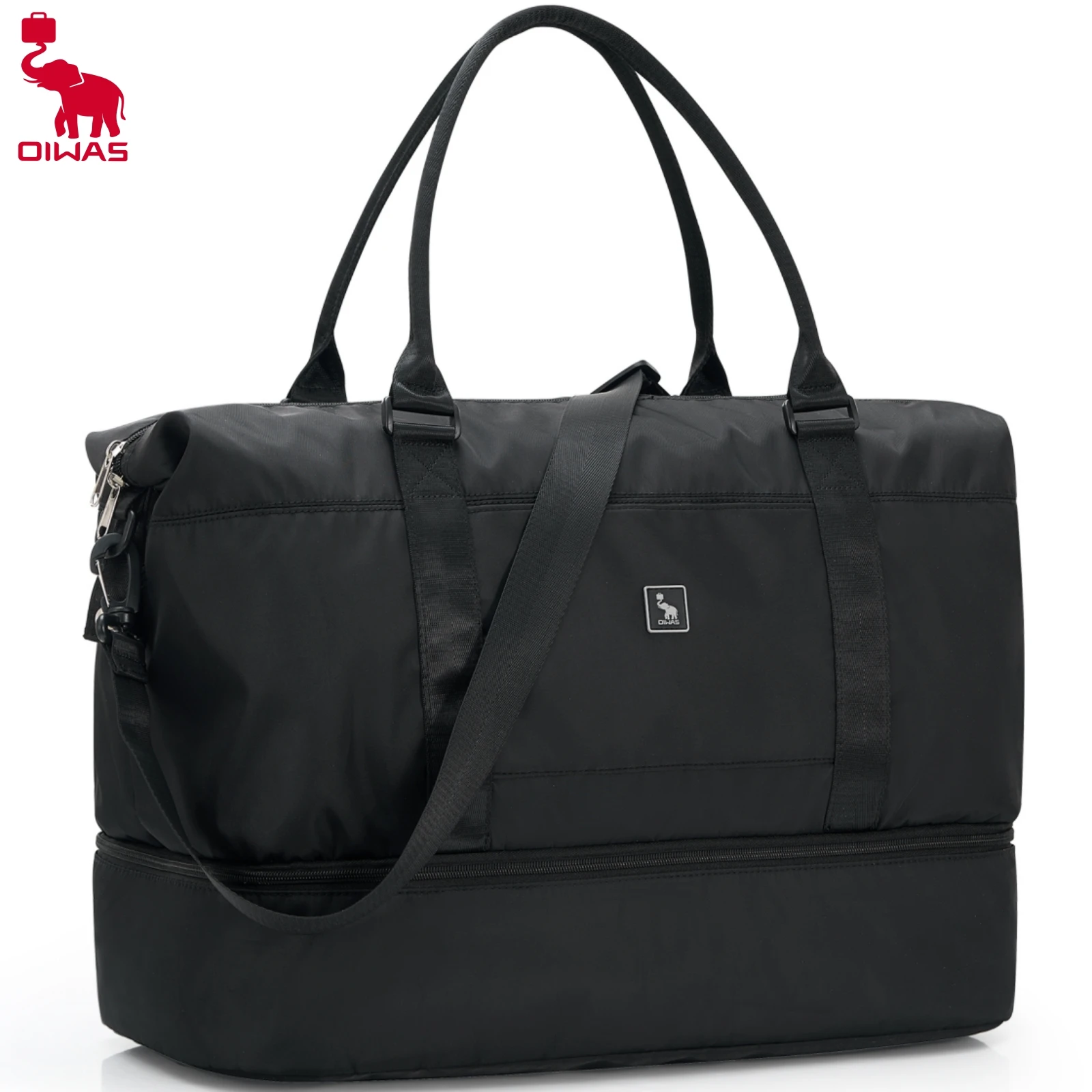 

OIWAS Large Capacity Tote Bag Travel Sports Daily Outing Shoe Compartment Available Bag for All Occasions