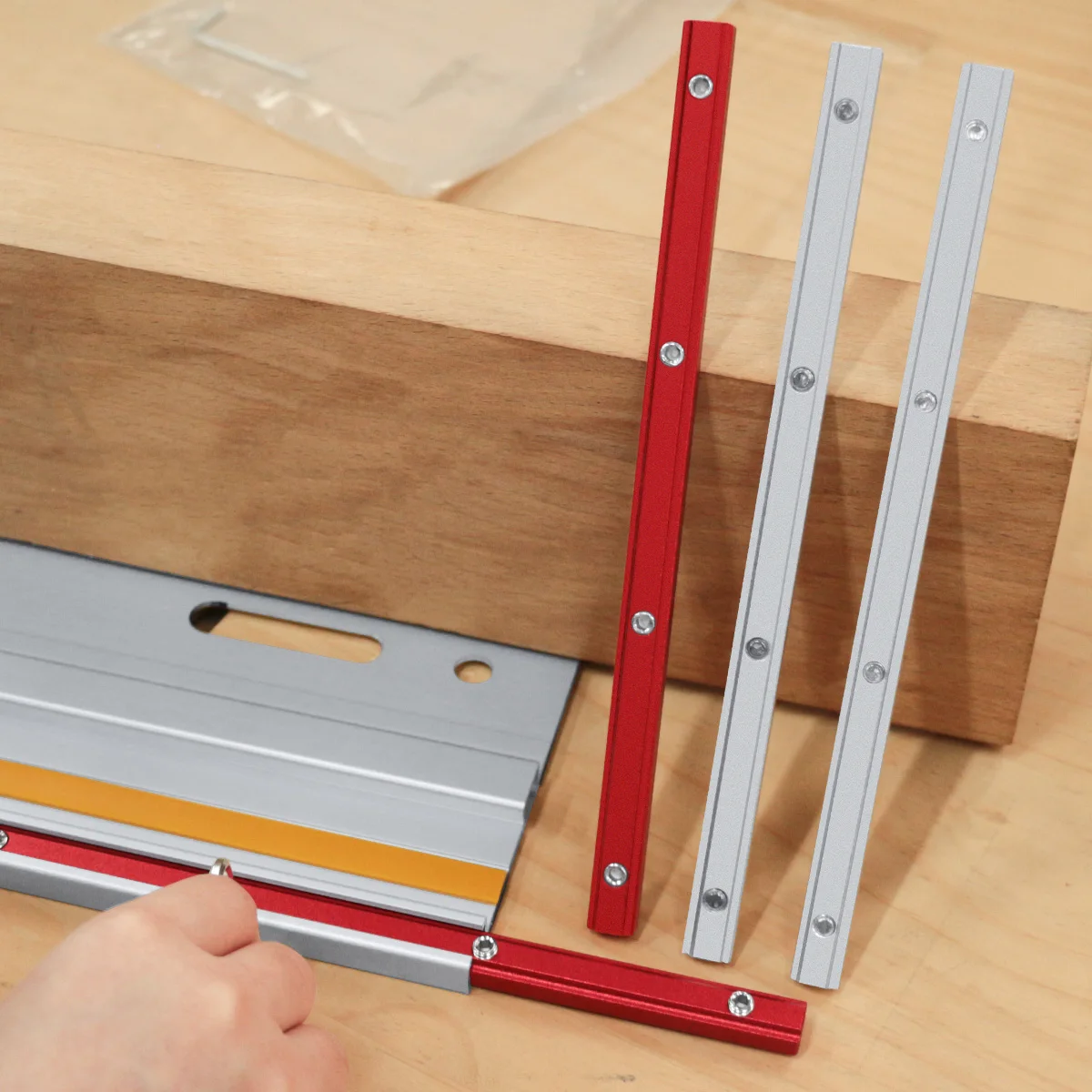 Aluminum Alloy Router Table Fence Rail Connector Kit, Profile Joint Bracket for Workbench Fence Woodworking Accessory