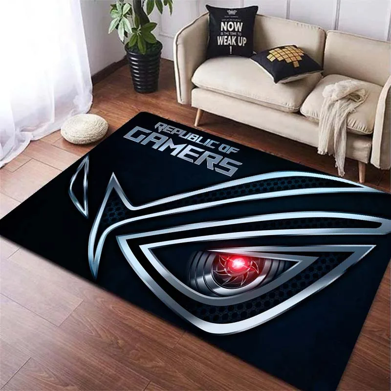 ASUS ROG Republic of Gamers Logo Game Area Rugs for Living Room Bedroom Decoration Rug Children Play Room Mats Anti-slip Carpets