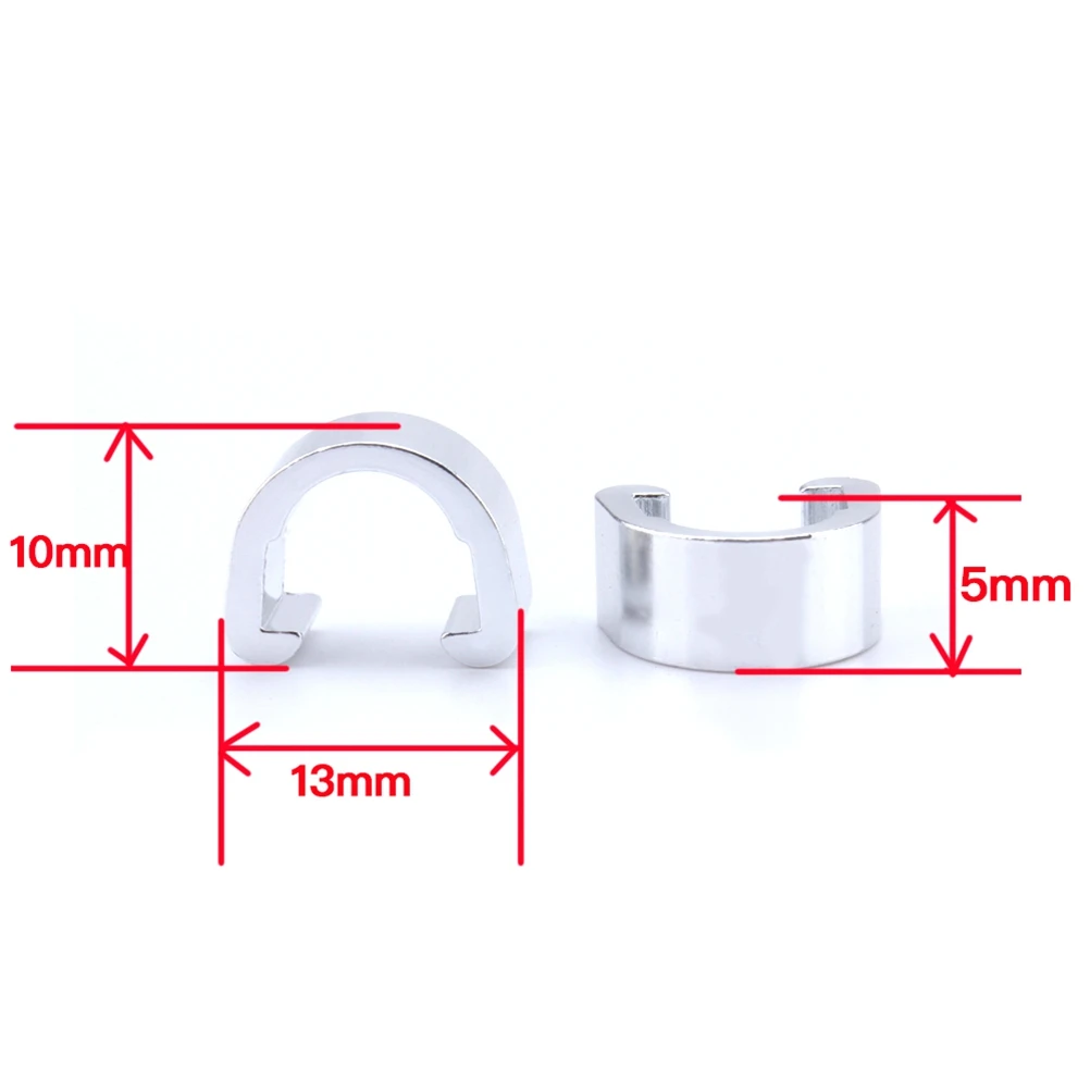 

10PCS U-shaped Buckle Aluminum Clips Brake Line Fixation for Road Mountain Bike C Clip Guide Wire Bracket
