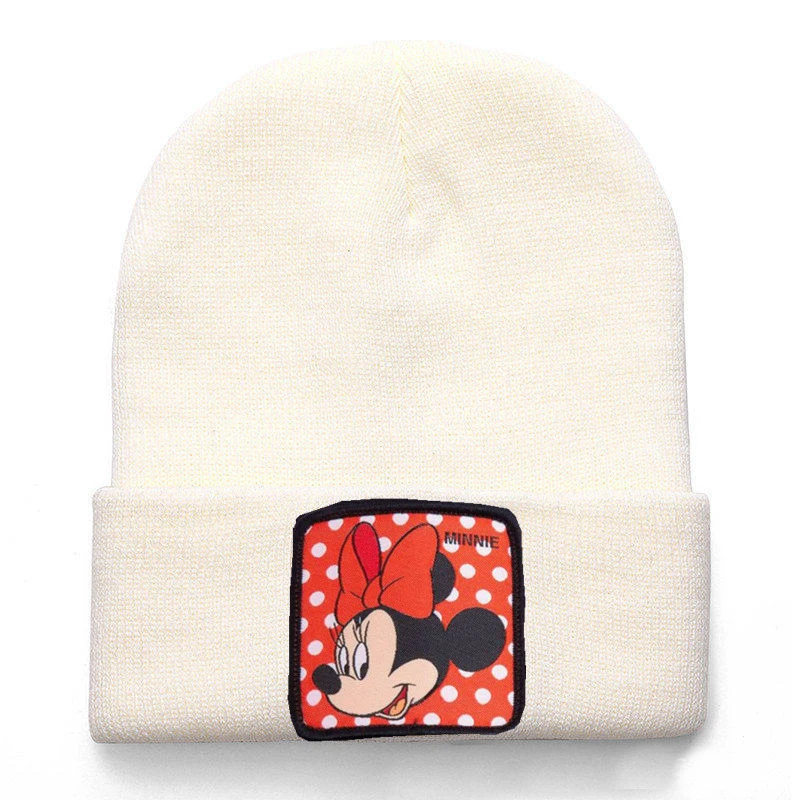 Disney Anime kapelusz Mickey Minnie kaczor Donald stokrotka głupkowata czapka z dzianiny Anime z nadrukiem jesienno-zimowym ciepłe czapki