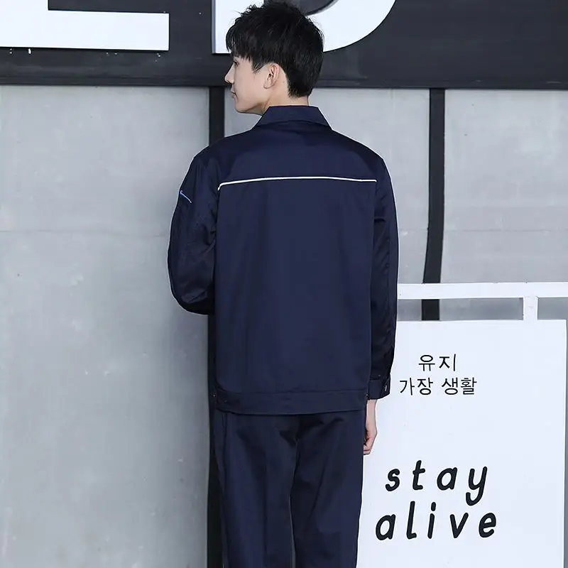 Working Clothes For Men Thickened Version Reflective Stripe Overalls Workshop Uniforms Worker Engineer Workshop Repair Costume