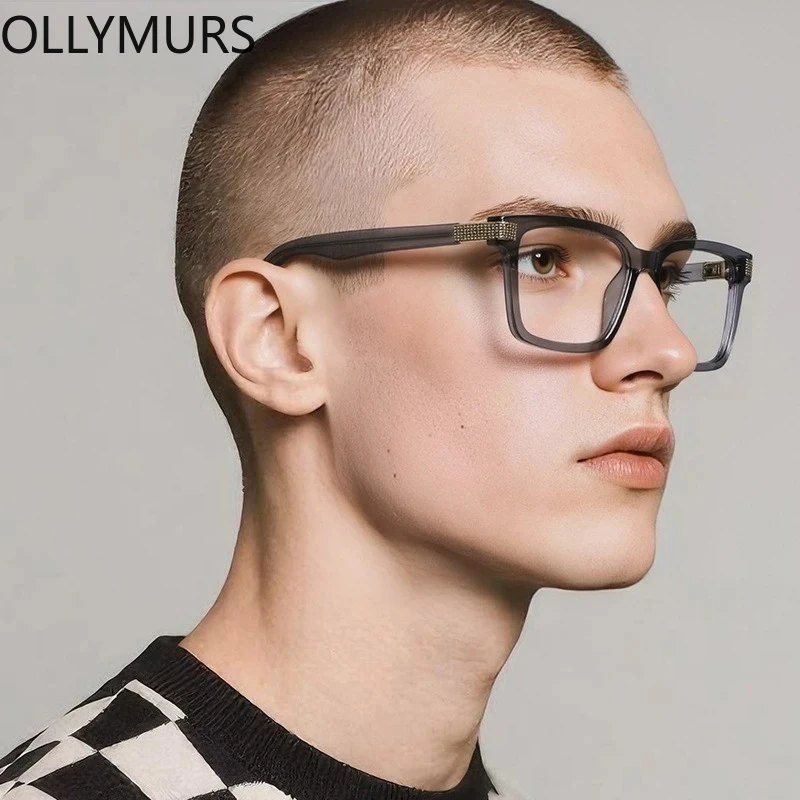 

Модные мужские очки OLLYMURS в стиле ретро, квадратная оправа TR90, новые ультралегкие очки с пружинными дужками, оптические очки для женщин LS106