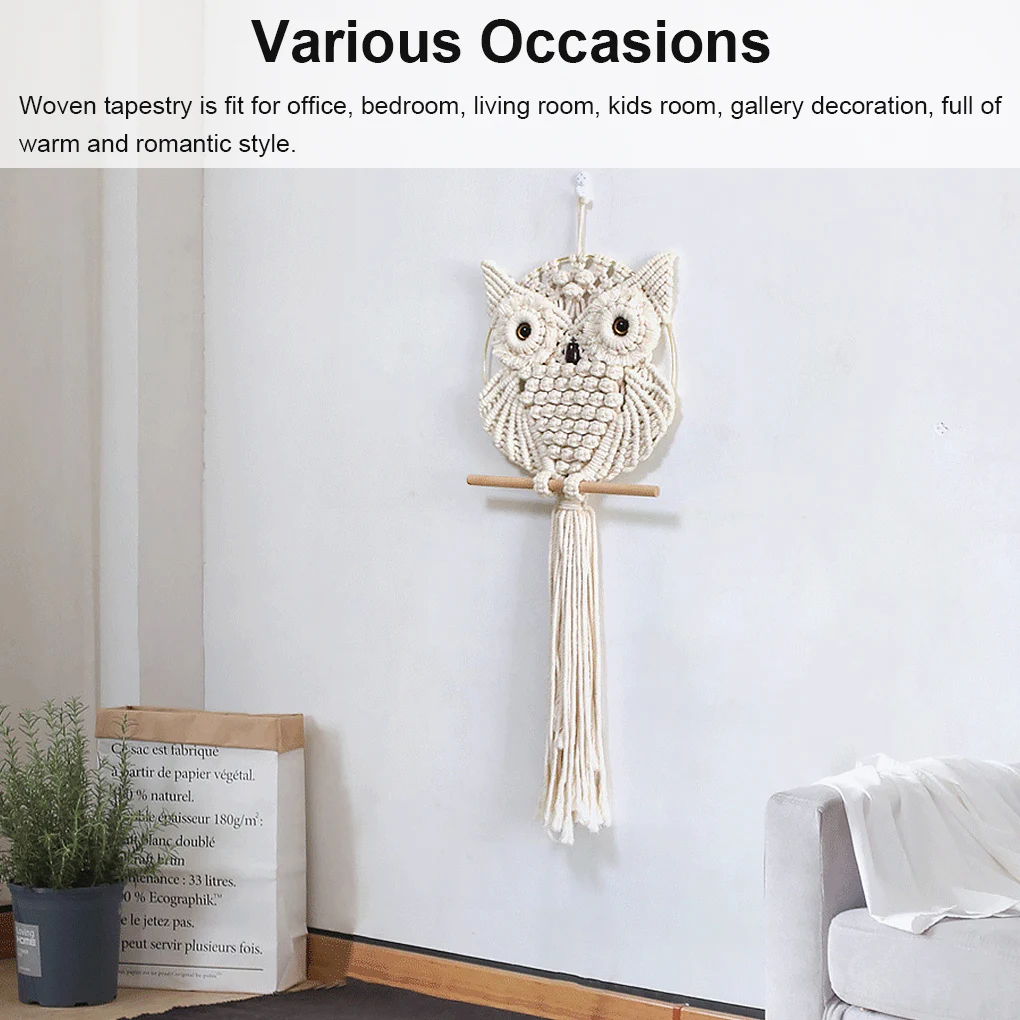 Hanging Tapestry Shape Cotton Wall Craft Boho Decoration Gift Office