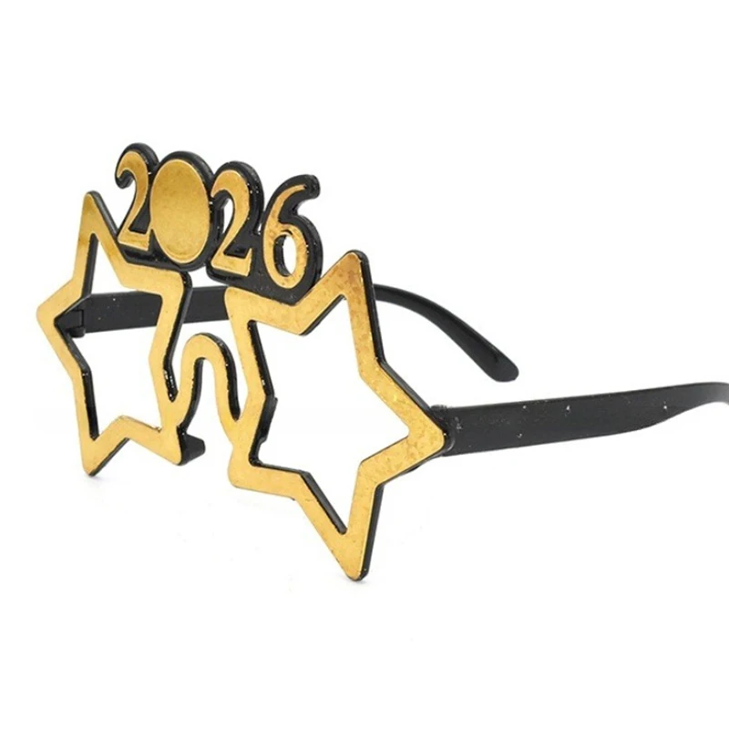 2026 عدد النظارات سنة جديدة سعيدة نظارات الماس بريق النظارات الشمسية تأثيري الدعامة عيد الميلاد الطرف الديكور نظارات مضحكة #4