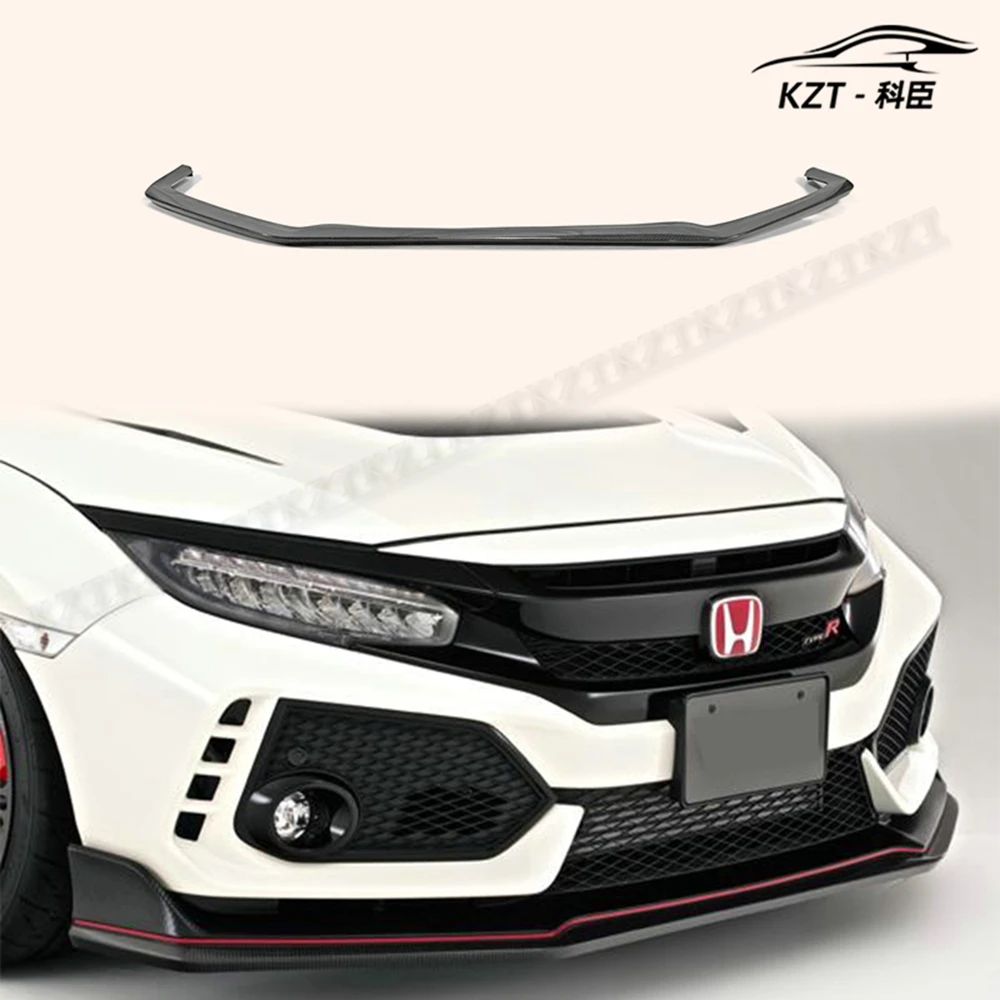 For Honda 17 Onwards Civic Type R Fk8 Vrsar1 Style Front Lip (5 Door Hatch) Carbon Fiber