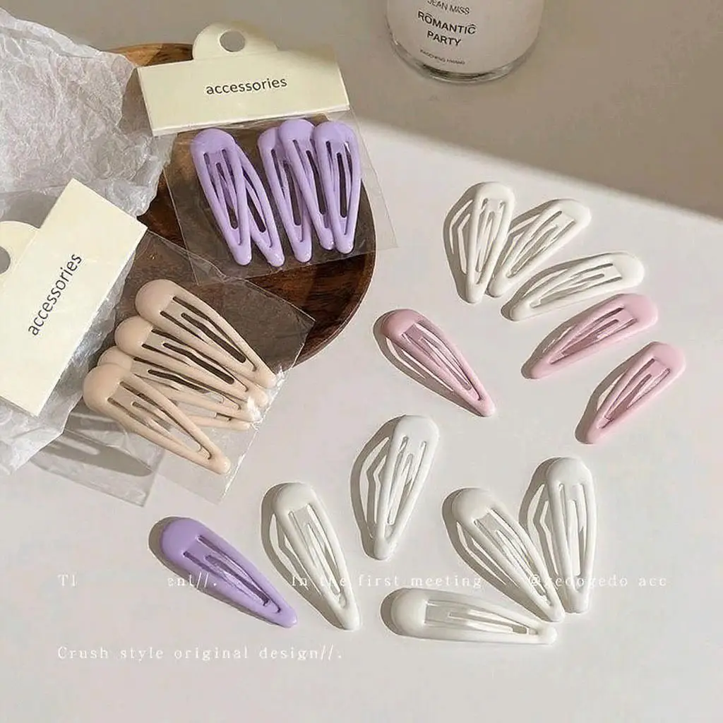 

BB Clip Cute Candy Color Hair Bangs Clip Hairpins Waterdrop Shape Hairgrip Geometric Hair Clip Hair Accessories Hairwear