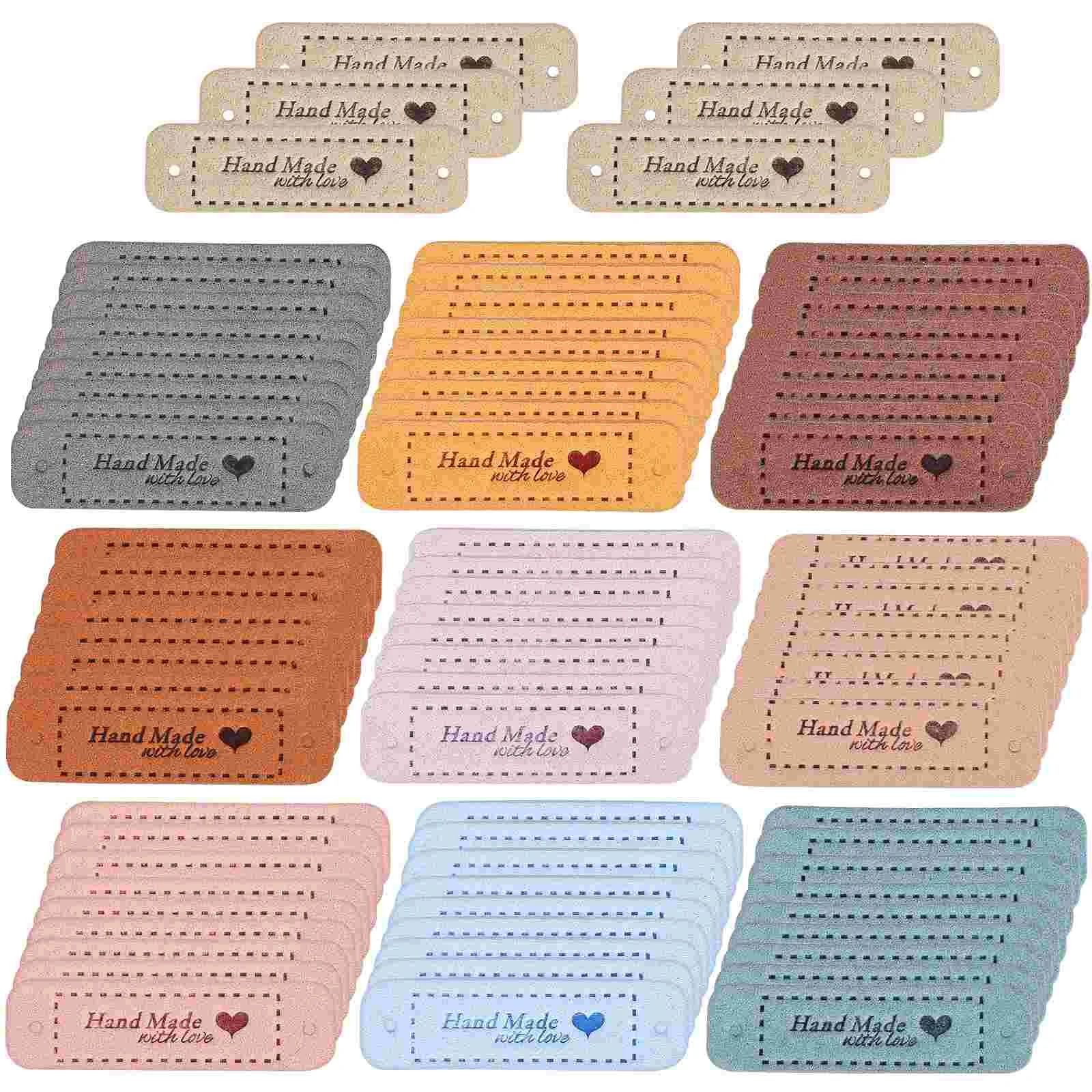 

60 Pcs to Weave Color Pigeon Labels Handmade Microfiber Sewing for Items Stickers