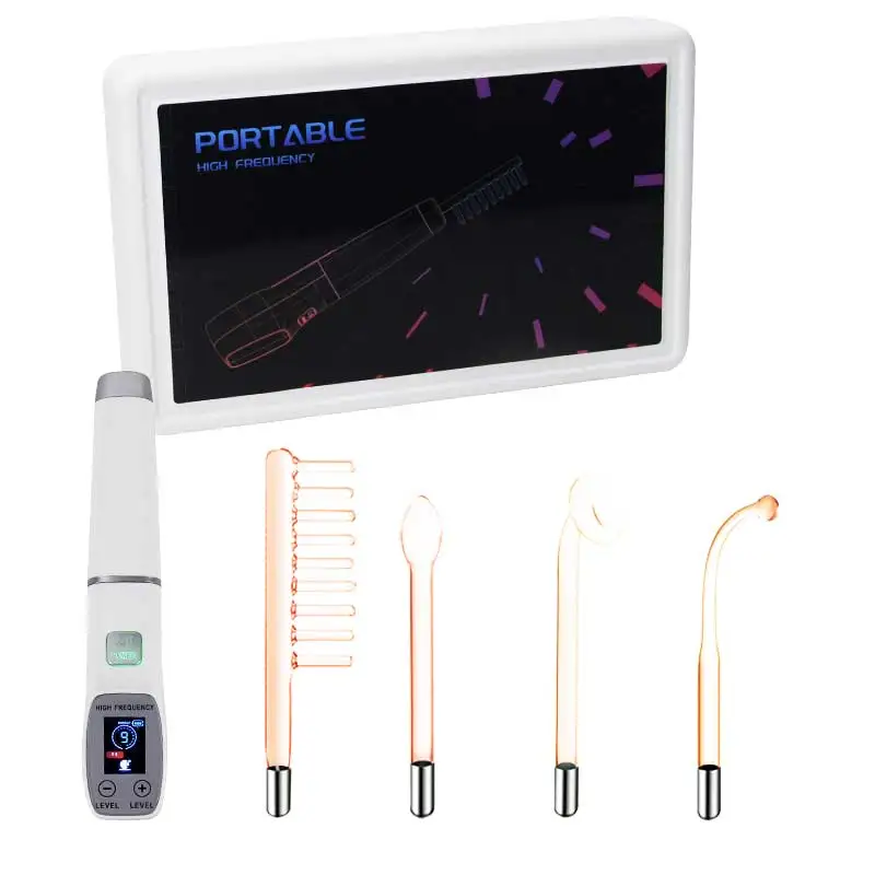 4-IN-1 High Frequency Facial Machine Eliminate Acne&Pimples Reduce Wrinkle&Fine Lines Improve Skin Texture&Complexion Anti-acne