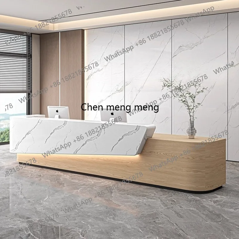 

Nordic Corporate Reception Desk Modern Design Hotel Front Desk Sales Cashier Desk Medical Aesthetic Commercial Furniture