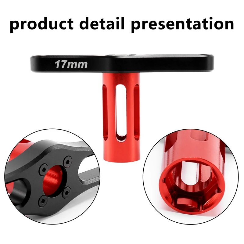 Metal 17MM Wheel Nuts Sleeve Hex Wrench Tool for 1:8 Off-Road RC Car Monster Truck Traxxas X-Maxx SUMMIT E-REVO