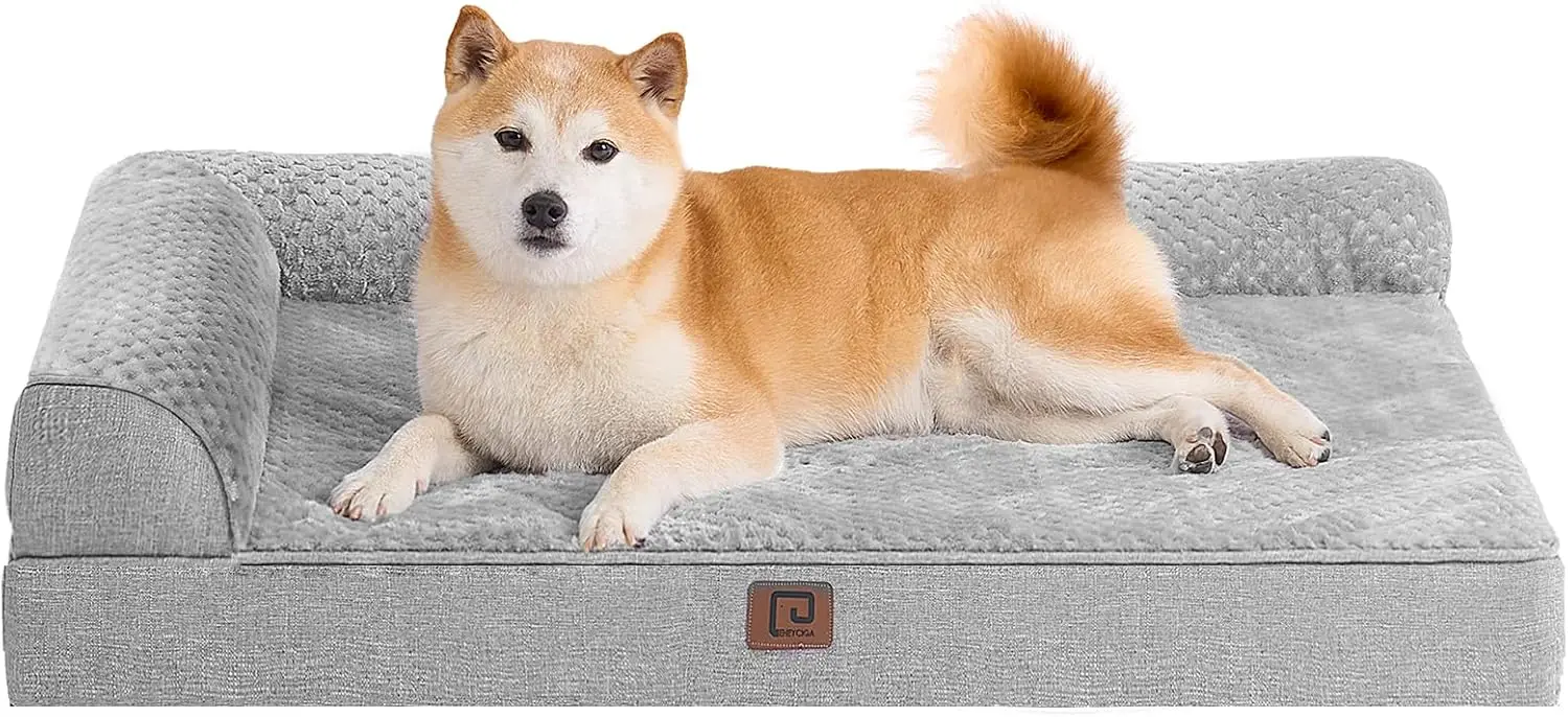 

Memory Foam Dog Bed Large Sized Dogs, Pet Bed For Large Dog For Crate With Waterproof Liner, Pet Couch Bed Orthopedic With