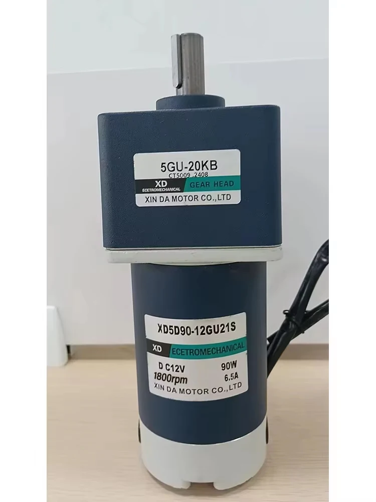 12V 24V DC gear reducer motor 90W  Output shaft 15mm High torque Speed Adjustable DC motor CW CCW