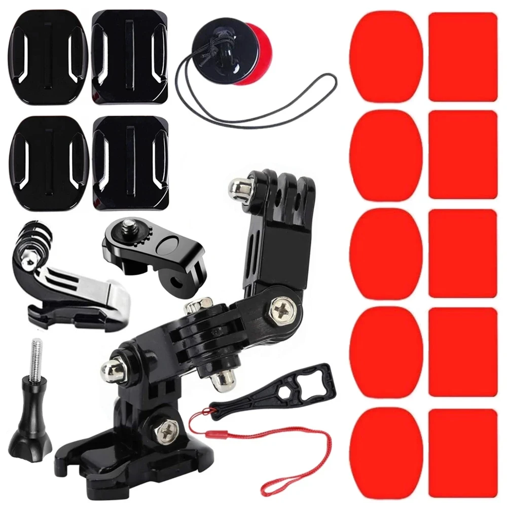 Zestaw akcesoriów do mocowania kasku motocyklowego dla kamer GoPro Hero 13 12 11 10 9 8 Insta360 AKASO SJCAM SJ4000 DJI Osmo Action