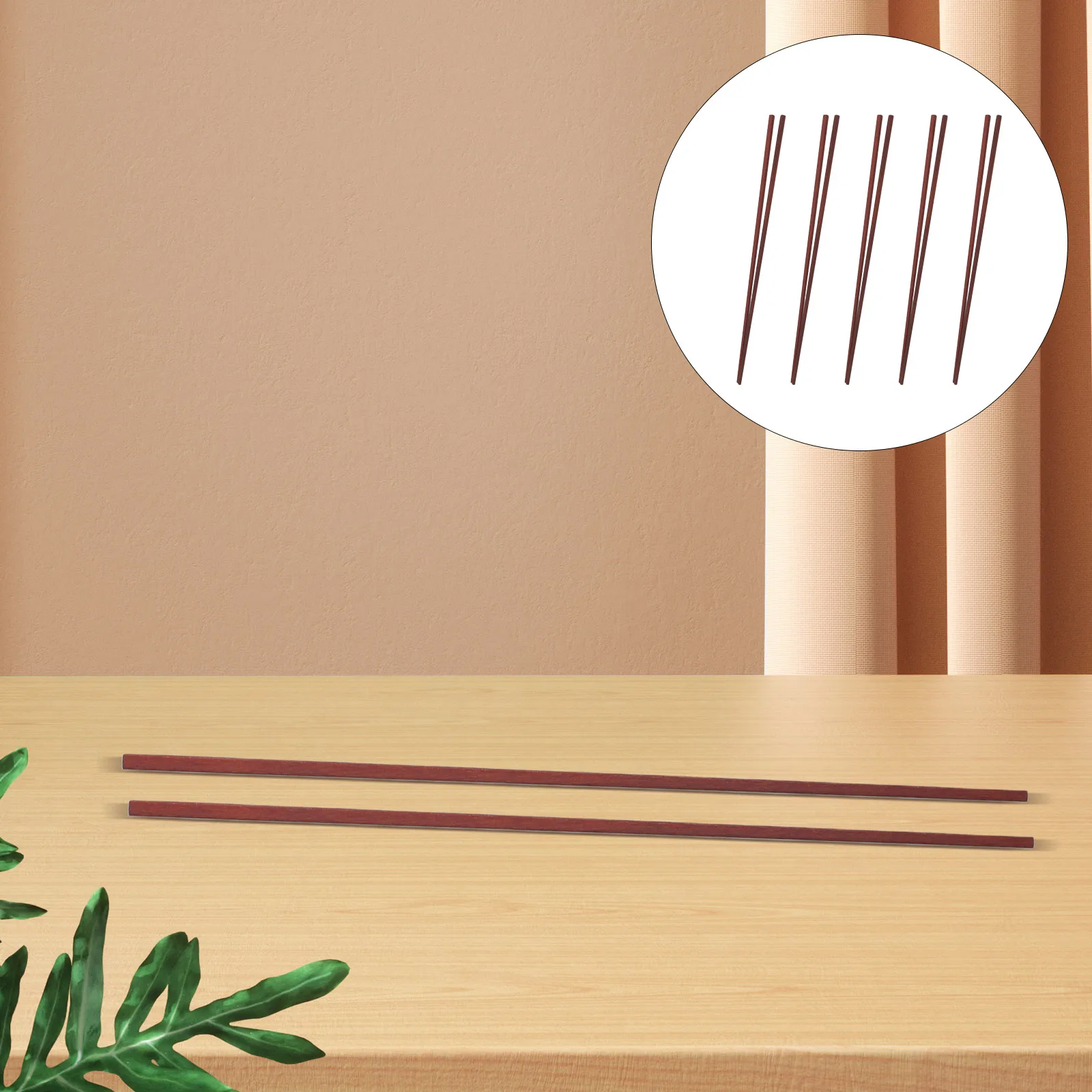 

5Pairs Sandalwood Chopsticks 16.5in Extra Long Wooden Cooking Chopsticks for Hot Pot Frying Noodles Japanese