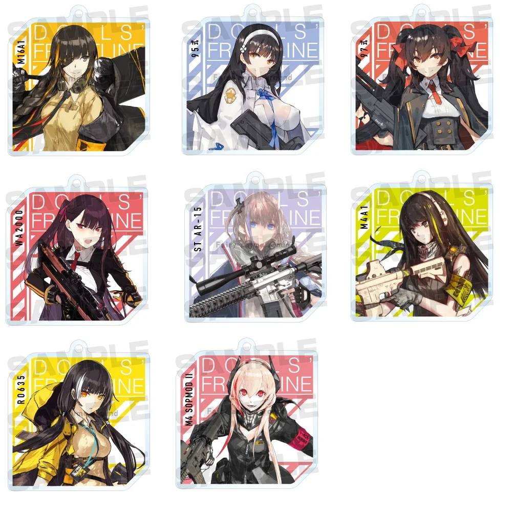 Брелок для ключей Game Girls Frontline, кукла в стиле аниме M4A1 M16A1 STAR-15 RO635 WA2000, акриловый брелок, подвеска для подарка