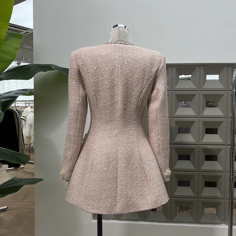 KBQ Effen Temperamentjassen Voor Vrouwen V-hals Lange Mouw Patchwork Single Breasted Minimalistische Jas Vrouwelijke Clothee Mode Nieuw