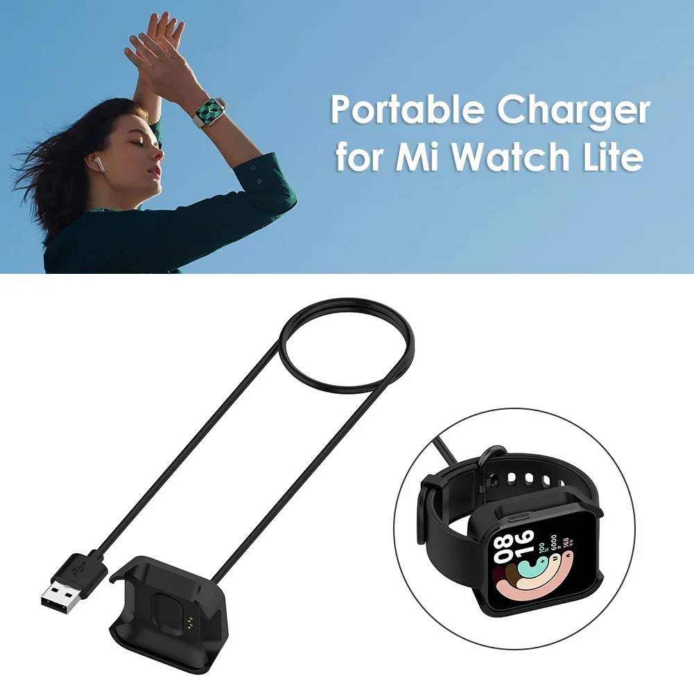 Adaptateur de chargeur d'alimentation pour Xiaomi Mi Watch Lite Redmi Watch, câble de charge USB, berceau, 3 pieds