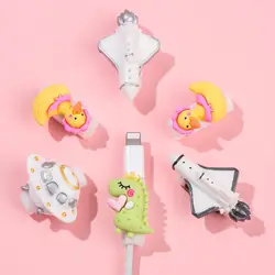 USB Cable Protector PVC Mini Cute Cartoon Data Line Cable Cord Case Universal Charger Plug Protective Cover for IPhone Android