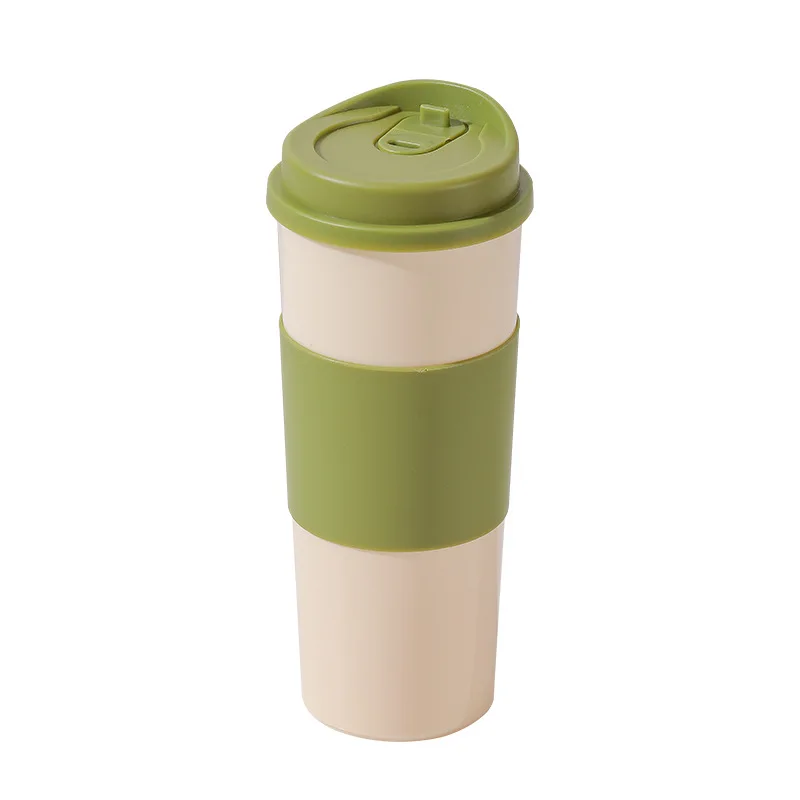 1PC 16OZ Reusable Free BPA Travel Plastic Coffee Cup with Non-Slip Sleeve To Go Travel Cups Hot or Cold Drinks