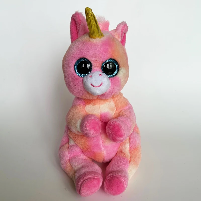 15cm Ty Beanie Boos Bellie Skylar Stuffed Plush Toy Soft Cute Animal Cute Doll Pink Unicorn Children Christmas New Year Gift