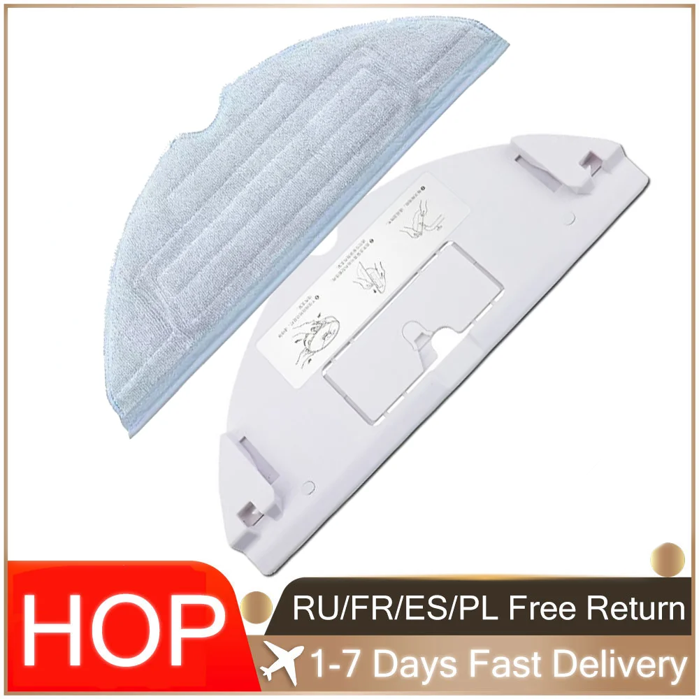 Wassertank-Unterstützung für Roborock S7 Mops, Tuchhalterung, Ersatzteile, Staubsauger, Mopphalterung, Schwarz-Weiß-Zubehör