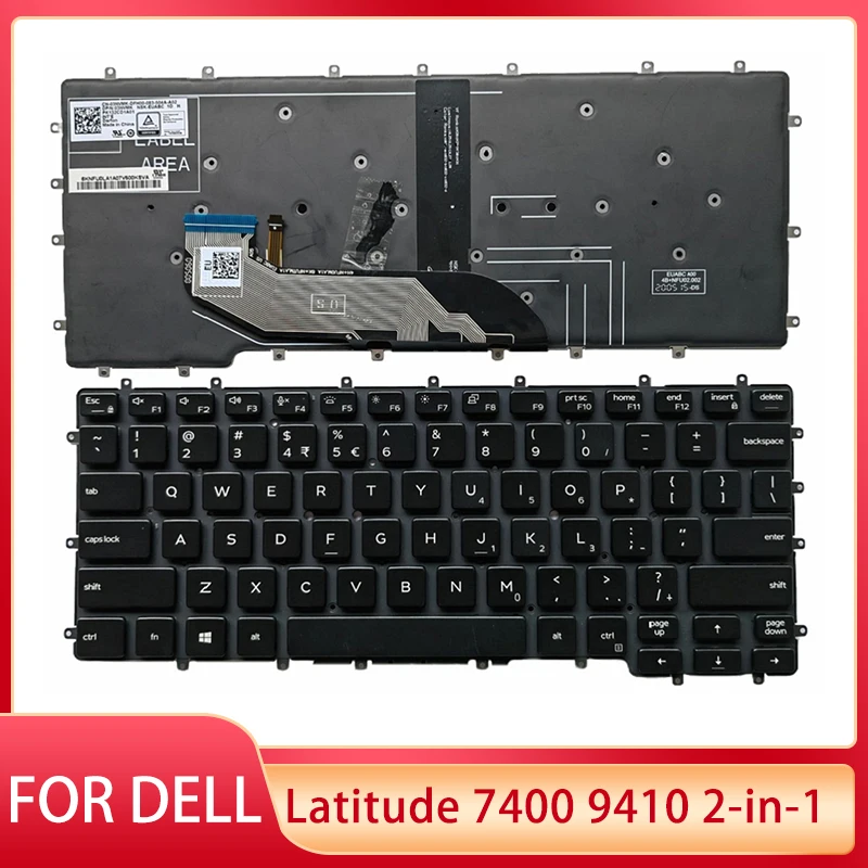 

95% New US Laptop With Backlit Keyboard English For Dell Latitude 7400 9410 2-in-1 Notebook PC Replacement