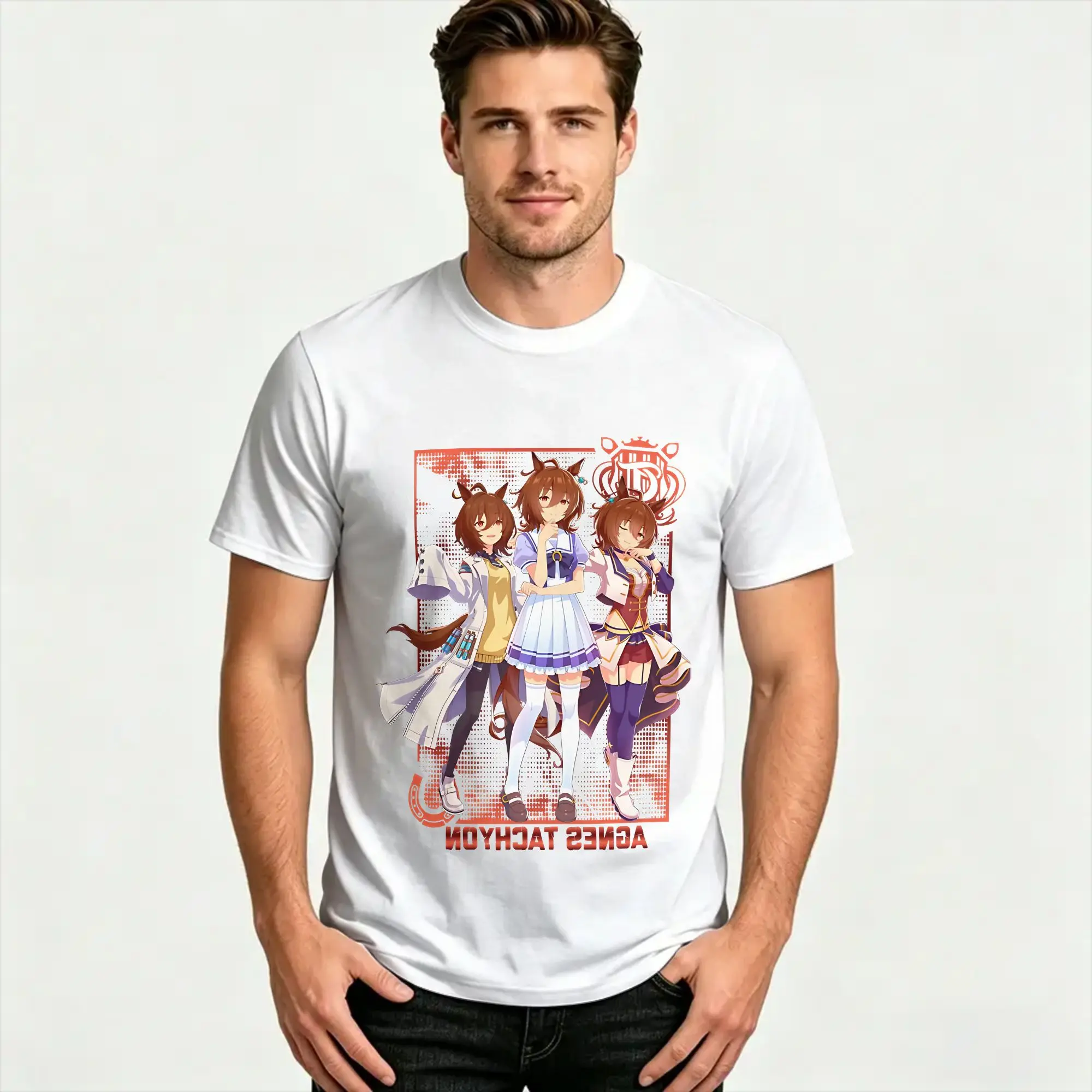 Men Women Agnes Tachyon Uma Musume T Shirt  Cotton Clothes Funny Short Sleeve Round Neck Tee Shirt Gift Idea T-Shirt