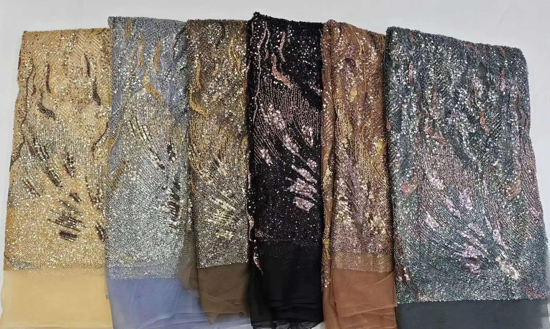 أسود الفرنسية تول الخرز أقمشة الدانتيل الأفريقي أقمشة الدانتيل 2025 جودة عالية النيجيري نسيج دانتيل مطرز لخياطة الزفاف