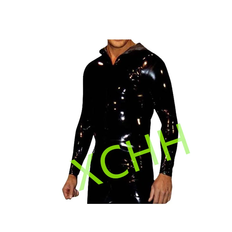 

Latex Jackets Catsuit Front Zip Handmade Men Rubber Bodysuit Sexy Fetish Jumpsuit Cosplay Costume
