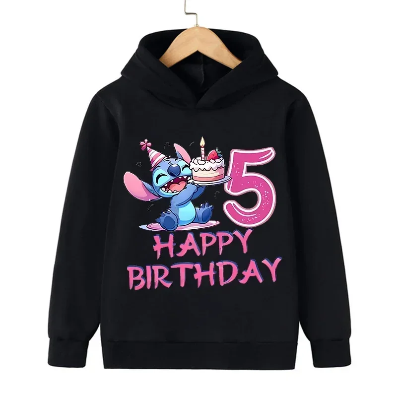 นุ่มเสื้อ Stitch Hoodie เด็กการ์ตูนเสื้อผ้าเด็กสาว Boy Lilo และ Stitch เสื้อกันหนาว Manga Hoody เด็ก Casual Top